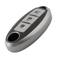 thumbnail image 4 of BUYISI Leather Texture Car Key Fob Case Cover For Nissan X For Trail T32 For Versa Style 2 Silver, 4 of 5