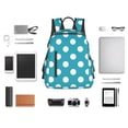 thumbnail image 4 of Disketp Sky Blue And White Polka Dot Mochila Ligera e Impermeable, Mochila de Día Resistente para Viajes, Senderismo y Uso Diario para Hombre y Mujer, 4 of 7