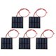 thumbnail image 1 of 5Pcs Mini Solar Panel Power Supply Module Board with 30CM Red Black Line DC2V 150mA, 1 of 5