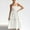 White, variant on 2024 Women's Summer Square Neck Spaghetti Strap Dress Casual Sleeveless Boho Sundress A Line Tiered Beach Maxi Dresses