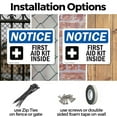 thumbnail image 3 of (2 Pack) First Aid Kit Inside OSHA Notice Sign 18 Inch X 12 Inch Plastic Sign, Weather Resistant, UV Protected for Workplace, Business, and Construction Site, Made in the USA, 3 of 8