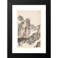 thumbnail image 2 of Min Zhen 11x14 Black Modern Framed Museum Art Print Titled - Landscape After Mi Fu (1788), 2 of 5