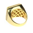 thumbnail image 4 of Mens 14K Gold Plated CZ Icedout Pyramid Hip Hop Ring Size 10, 4 of 4