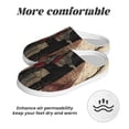thumbnail image 6 of Picia Abstract Geometric Faces for Women's Lamb-hug Comfy Fleece House Slippers Memory Foam, Slip-on House Shoes Indoor Outdoor-42/43, 6 of 7