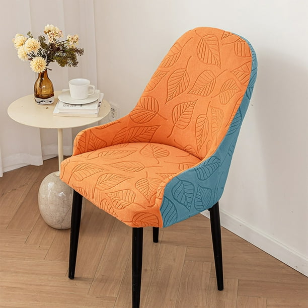 Fundas para Sillas, Fundas Elásticas, Protectores de Asiento, con Tela Elástica, Lavable y Textura de Hoja para Comedor, Cocina, Banquetes, 25x20x2 cm