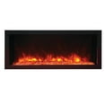 thumbnail image 4 of Smart 40″ Extra Slim Indoor or Outdoor Electric Built-In only Electric Fireplace with black steel surround, 4 of 6