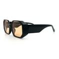 thumbnail image 6 of Retro Octagonal Dimensional Plastic Thick Temple Fashion Sunglasses Black - Beige, 6 of 8