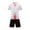 White, variant on Cethrio Boys Activewear Outfit Sets, 2 Piece Quick-dry Football T-shirts and Shorts Sets White Size 8