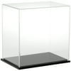 Plymor Clear Acrylic Display Case with Black Base, 9" W x 6" D x 9" H