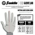 thumbnail image 6 of Franklin Sports USA Softball Women's Softball Batting Gloves - Classic X Fastpitch + Slowpitch Softball Girls Batting Gloves - Youth Girls Batting Glove Pair - White + Gold - Youth Large, 6 of 8
