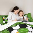 thumbnail image 5 of Homewish Initial B Letter Bedding Comforter Set for Teen, Football Sports Lover Twin Comforter Sets, Cartoon Soccer Print Reversible Bedding Set, Microfiber Bedroom Decor, 2 Pieces, 5 of 8