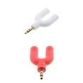 thumbnail image 1 of 2 Juegos de Enchufes Adaptadores de Auriculares de 3,5 Mm Doble Conector Y Divisor + Rojo, 1 of 9