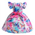 thumbnail image 5 of KYAIGUO Girls Princess Dress for Kids Toddler Baby Summer Flower Dress Party Dresses Performance Mesh Tulle A-Line Dress Floral Formal Dress Summer for 3-12Y, 5 of 7