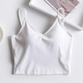 thumbnail image 2 of UP TO 15% OFF! Women's Casual V Neck Sleeveless Ribbed Knit Cami Crop Top, White, XL, 2 of 6