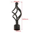 thumbnail image 3 of 2Pcs Curtain Rod Ends Drapery Pole Rod Ends Head for Dia. 28mm Rod Twist#Black, 3 of 9