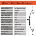 thumbnail image 2 of 56" Recurve Bow with 30 Max Draw 30 35 40 45 50lb Draw Weight Right Hand Outdoor Hunting Bows Arrows Archery Set, 2 of 7
