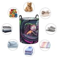 thumbnail image 6 of Rick And Morty Laundry Basket Circular Laundry Hamper Dirty Clothes Storage Bucket Toy Organizer With Handles For Bedroom Bathroom College Dorm Medium, 6 of 8