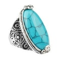 thumbnail image 2 of Girl Alloy Fashion Bohemia Ethnic Style Ring Personalized Wedding Decoration Rings Jewelry Portable Dressing Up Accessory for Blue, 2 of 6