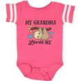 thumbnail image 3 of Inktastic My Grandma Loves Me with Sloth and Hearts Boys or Girls Baby Bodysuit, 3 of 5