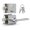 Polished Chrome, variant on Mega Handles | Prime Door Lever and Deadbolt Combo | Matte Black