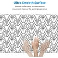 thumbnail image 3 of Japanese Wave Grey -Mouse Pad, Big Desk Mat, Extended Gaming Mouse Pad, Mouse Mat with Non-Slip Rubber Base ＆ Stitched, 31.5 X 11.8 in Large Desk Pad for Keyboard, Mouse, Home and Office, 3 of 5
