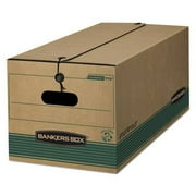 Bankers Box Medium-Duty FastFold® Letter Stackable File Storage Office Boxes Black & White, 12 Count