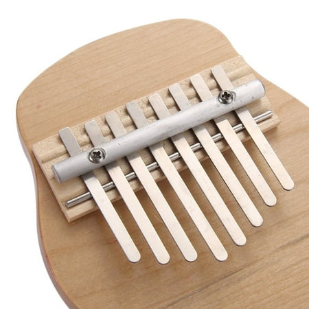 Mini Round Wooden 8 Keys Finger Thumb Piano Musical Instrument NEW Gift