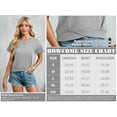 thumbnail image 3 of HOWCOME Short Sleeve Shirts for Women Summer Loose Fit Crew Neck Tops Trendy Clothes Fashion 2025 Grey, Medium, 3 of 6
