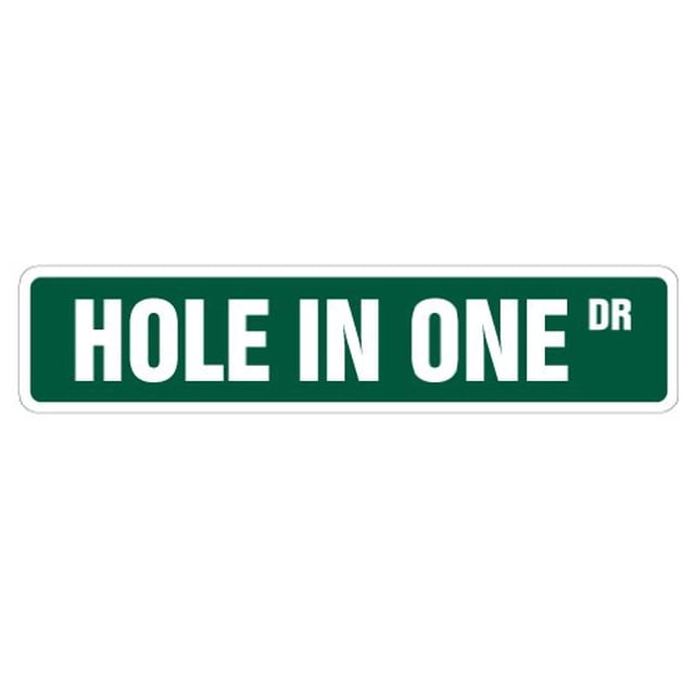 Trou dans une Rue Signe Golfeur Clubs de Golf Boules Amant Indoor/Outdoor  36" de Large