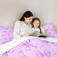 thumbnail image 5 of Feelyou Dreamy Purple Bowknot Twin Comforter Sets, Teen Kid Boy Girl Bedding Set, 2pcs, 5 of 8