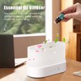 thumbnail image 3 of Blue & Red Simulation Flame Humidifier 2 Brightness Light Quiet Cool Misting USB Air Humidifier Aromatherapy Essential Oil Diffuser for Home Office Bedroom Baby Room, 3 of 8