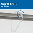 thumbnail image 4 of Mainstays Shower Curtain Rollerball Hooks, Easy Gliding, Clear, Set of 12, 4 of 9