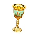thumbnail image 2 of Copa Medieval Vintage de cristal en relieve, Mini copa de comunión, decoración de aniversario grabada, de Metal para bendición d, 2 of 8