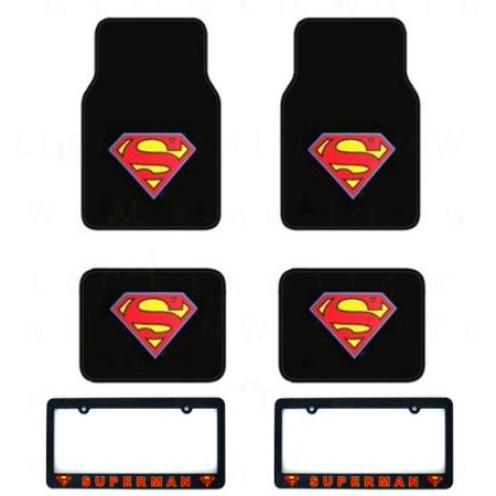6 Piece Automotive Gift Set 4 Floor Mats And 2 License