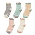 thumbnail image 6 of HERFIER Cozy Slipper Socks Coral Fleece Casual Socks 5 Pairs, 6 of 9