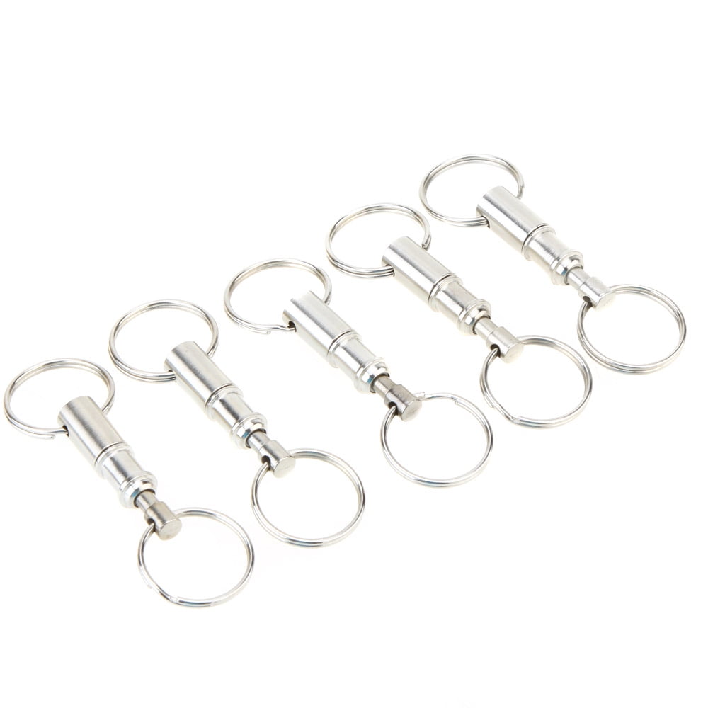 3/5x Outdoor Detachable Removable Pull Apart Quick Release Key Chain Keychain ^S 