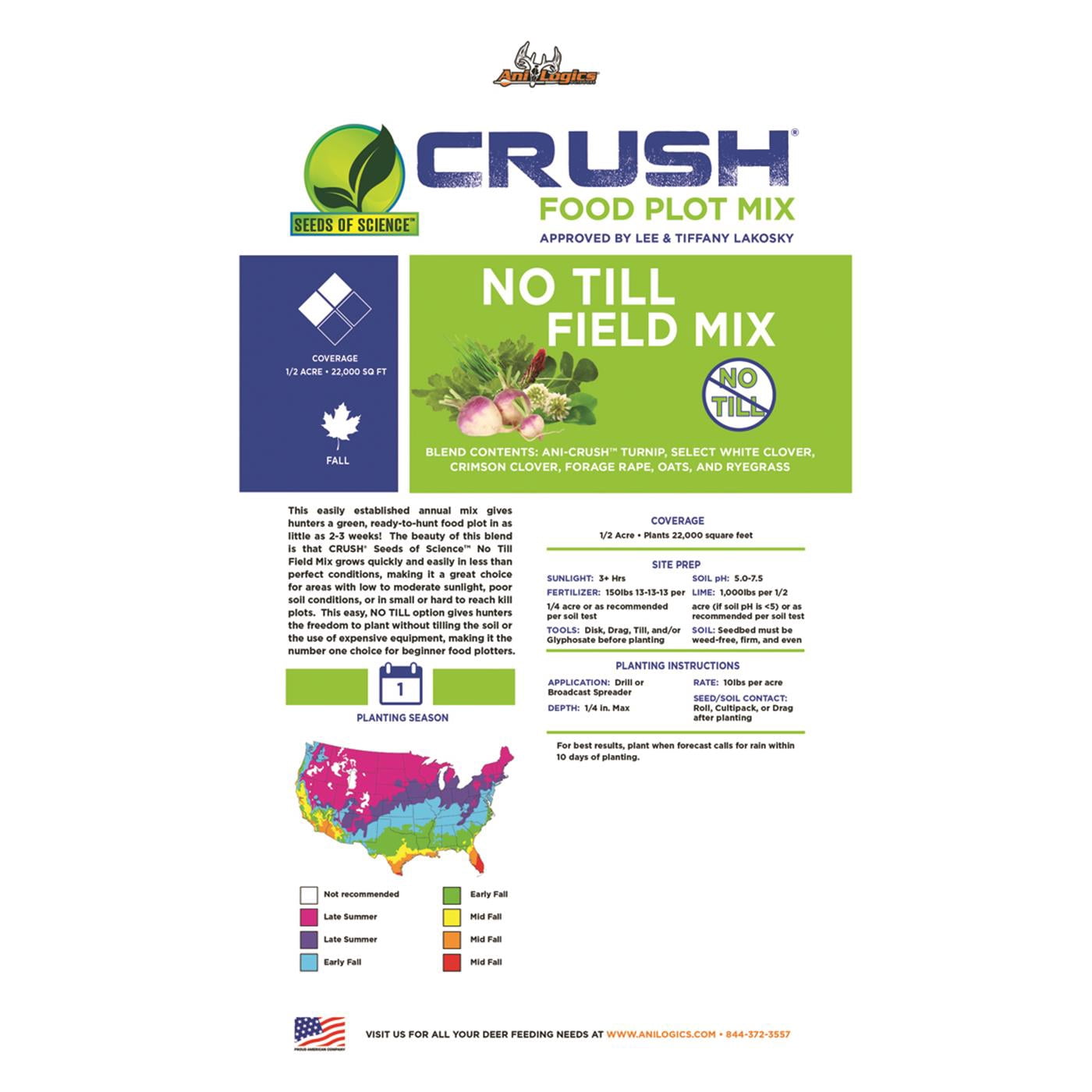 Ani-Logics No Till Field Mix Food Plot Seed