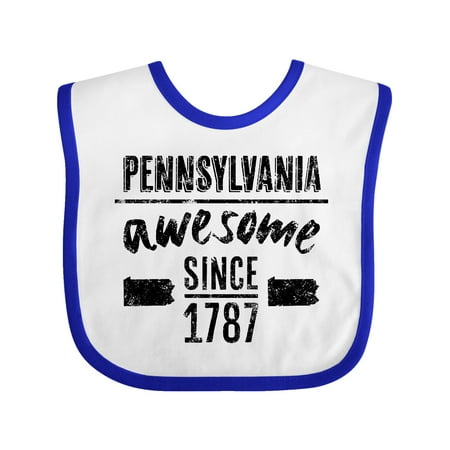 

Inktastic Pennsylvania Awesome Since 1787 Gift Baby Boy or Baby Girl Bib