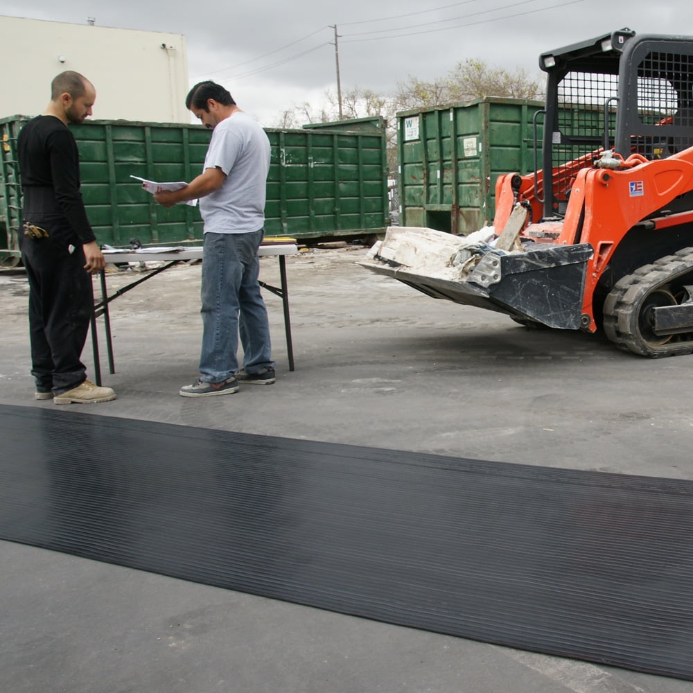 Rubber-Cal Tuff-n-Lastic Runner Mat 1/8 in. T x 4 ft. W x 6 ft. L Black  Rubber Flooring (24 sq. ft.) 03-205-W100-06 - The Home Depot
