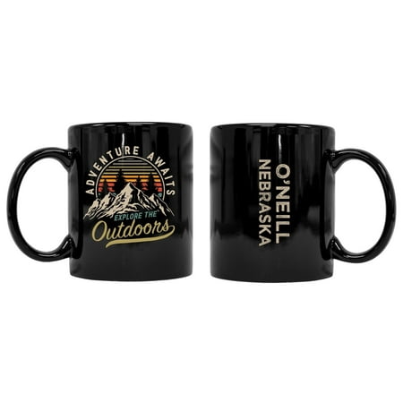 

O Neill Nebraska Souvenir Adventure Awaits 8 oz Coffee Mug 2-Pack