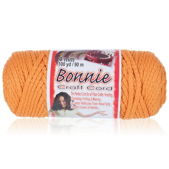 Craft County Bonnie Macrame Cord - 4mm - 100 yd Lengths - Various Colors