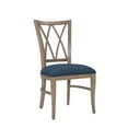 thumbnail image 5 of Linon Tanlsey Upholstered Dining Chair, Set of 2, Natural with Blue Fabric, 5 of 13