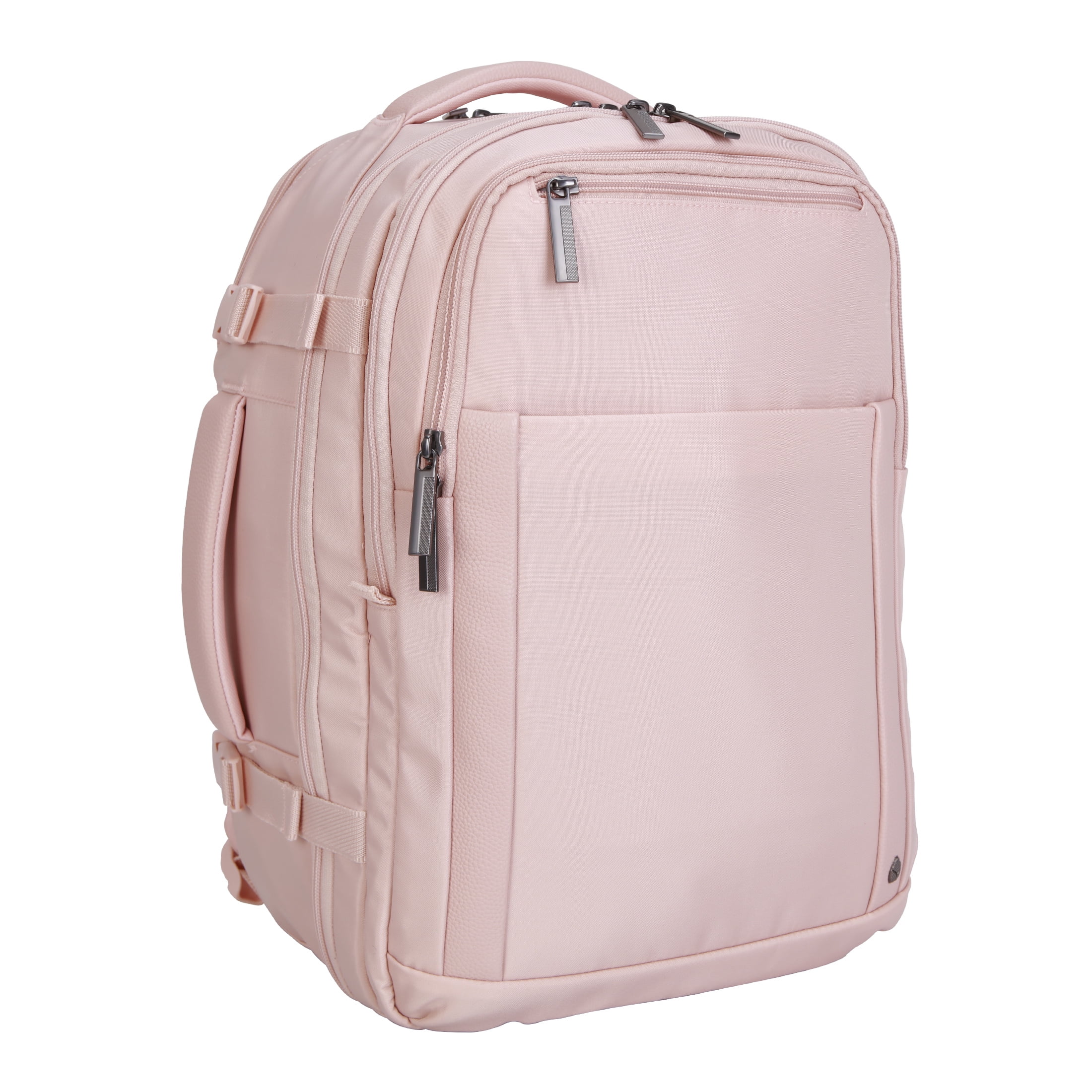 btL 18-inch Nylon Travel Backpack with 15-inch Laptop Sleeve, Rose Smoke