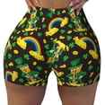 thumbnail image 2 of Sikiie Happy St. Patrick's Day Print Workout Shorts Women Scrunch Butt Gym Shorts Seamless High Waist Tummy Control Yoga Biker Athletic Shorts-Small, 2 of 8