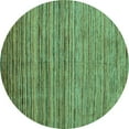 thumbnail image 1 of Ahgly Company Indoor Round Abstract Turquoise Blue Modern Area Rugs, 3' Round, 1 of 4