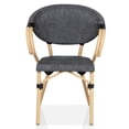 thumbnail image 3 of Furniture of America Borda Aluminum Patio Arm Chair in Dark Gray (Set of 2), 3 of 10