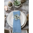 thumbnail image 2 of Blue Burlap Texture Cloth Napkins Set of 4 Reusable Dinner Napkins, Farmhouse Vintage Blue Cocktail Napkin Washable Table Napkins for Wedding/Holiday Party/Baby Shower 20"x20", 2 of 7
