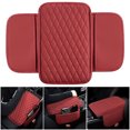 thumbnail image 4 of Soporte Aumentado Wdftyju para Codo Caja Almacenamiento Reposabrazos Alfombrilla Cuero Automóvil Rojo, 4 of 9
