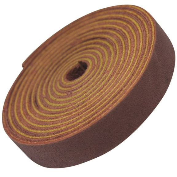 TOFL Genuine Top-Grain Leather Strap | 72 Inches Long | 3/8 Inch Wide | 1/8 Inch Thick (7-8 oz) | 1 Leather Strip for DIY Arts & Craft Projects, Clothing, Jewelry, Wrapping | Burgundy
