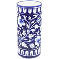 thumbnail image 2 of India Meets India Handicraft Ceramic Flower Vase, eco Friendly Cylindrical Shaped Pot Decorative Home, Offices, Best Gifting, Made by Awarded Indian Artisan, 2 of 3
